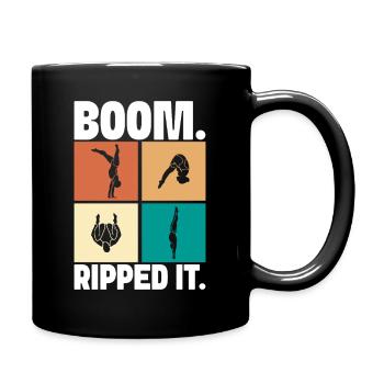 Kunstspringen Turmspringer Sprungbrett - Tasse einfarbig - Schwarz - Rechts