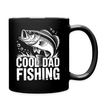 Cool Dad Fishing Angel Fishtank Design - Full Colour Mug - black - Right