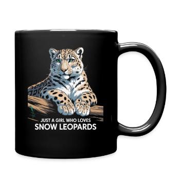 Just A Girl Who Loves Snow Leopards - Full Colour Mug - black - Right
