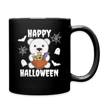 noodles Japanese noodles Halloween polar bear ramen - Full Colour Mug - black - Right