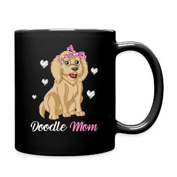 Stolze Golden Doodle Mama – Perfekte Geschenk-Vibes - Tasse einfarbig - Schwarz - Rechts
