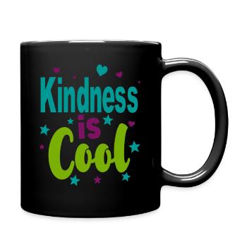 Kindness is Cool - Colorful Stars - Full Colour Mug - black - Right