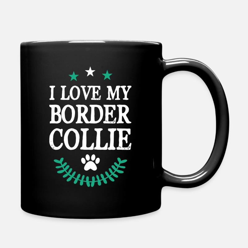 BORDER_COLLIE - Tasse einfarbig - Schwarz