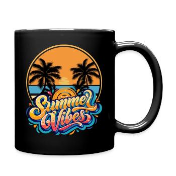 Summer Vibes - Tasse einfarbig - Schwarz - Rechts