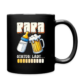 Expectant father DAD STATUS LOADING Funny - Full Colour Mug - black - Right