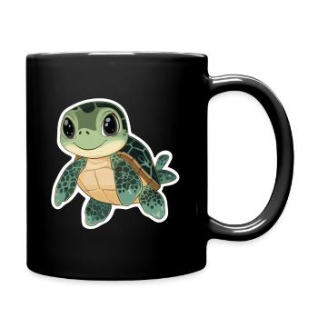Tortue - Mug uni - noir - Droite