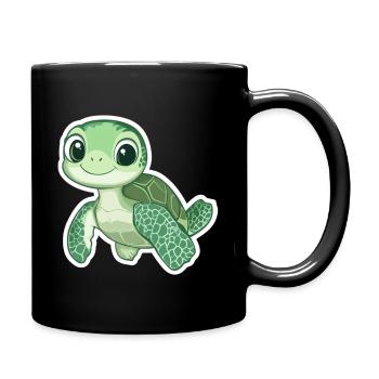 Turtle - Full Colour Mug - black - Right