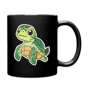 Turtle - Full Colour Mug - black - Right