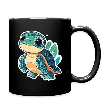 Tortue - Mug uni - noir - Droite