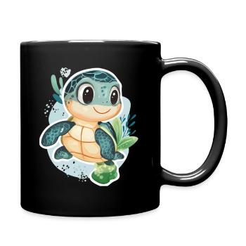 Turtle - Full Colour Mug - black - Right