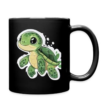 Turtle - Full Colour Mug - black - Right
