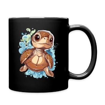 Turtle - Full Colour Mug - black - Right