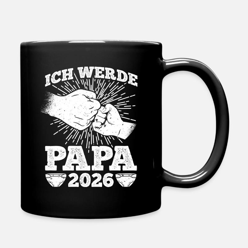 Werdender Vater ICH WERDE PAPA 2026 Lustig - Tasse einfarbig - Schwarz