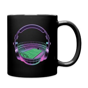 Headphones Stadium Design - Tasse einfarbig - Schwarz - Rechts
