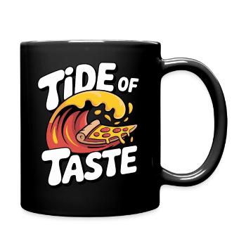 Marée du goût Pizza Wave Design - Mug uni - noir - Droite