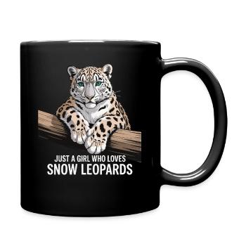 Just A Girl Who Loves Snow Leopards - Full Colour Mug - black - Right