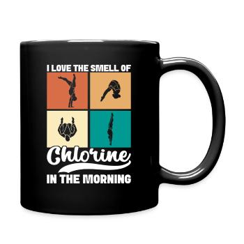 Kunstspringen Turmspringer Sprungbrett - Tasse einfarbig - Schwarz - Rechts