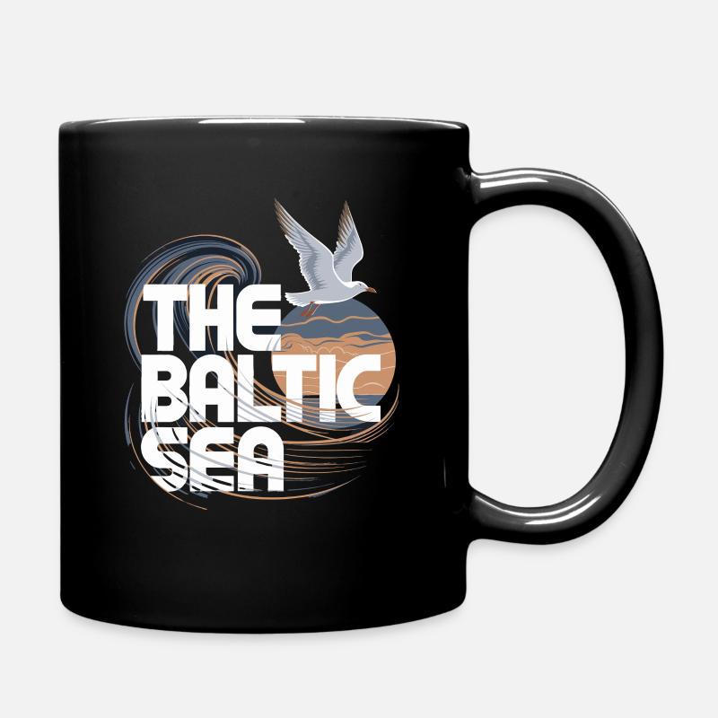  The Baltic Sea Ostsee Möwe Wellen Küste Maritim - Tasse einfarbig - Schwarz