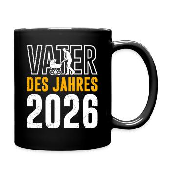 Fatherhood FATHER OF THE YEAR 2026 FUNNY - Full Colour Mug - black - Right