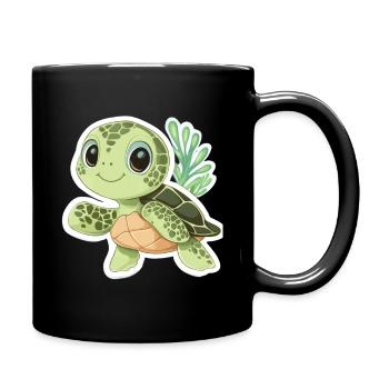 Tortue - Mug uni - noir - Droite