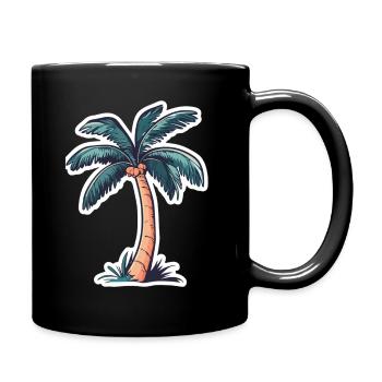 Palm tree - Full Colour Mug - black - Right