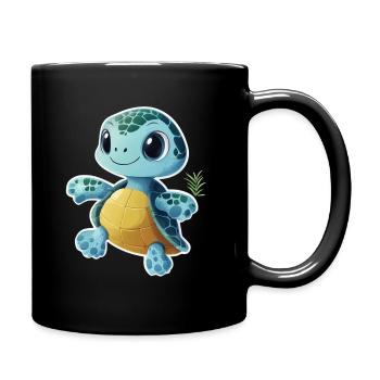 Tortue - Mug uni - noir - Droite