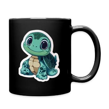 Turtle - Full Colour Mug - black - Right