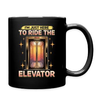 Elevator toddler & kids - Full Colour Mug - black - Right