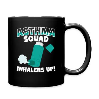 Inhalateurs de l’escouade de l’asthme jusqu’aux asthmatiques - Mug uni - noir - Droite