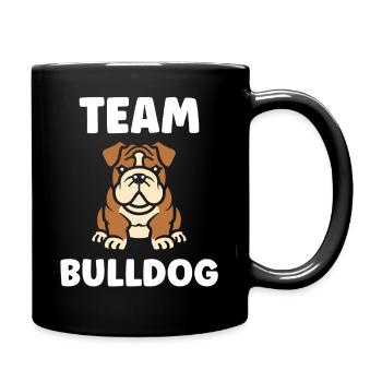 Design Chien Bouledogue Équipe Amusante - Mug uni - noir - Droite