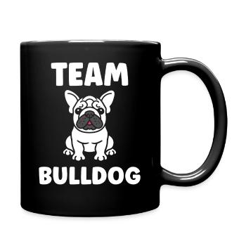 Team Bulldogge Charmante Illustration - Tasse einfarbig - Schwarz - Rechts