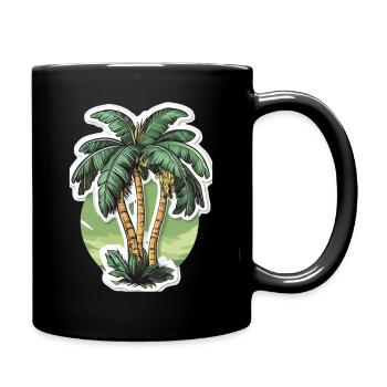 Palm tree - Full Colour Mug - black - Right