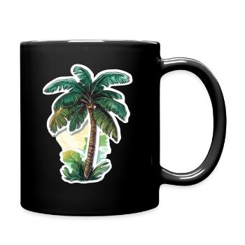 Palm tree - Full Colour Mug - black - Right