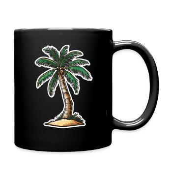 Palm tree - Full Colour Mug - black - Right