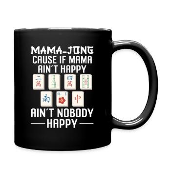 Mahjong Mama Lustiges Mah Jongg Geschenk - Tasse einfarbig - Schwarz - Rechts