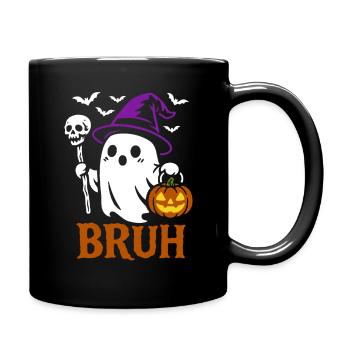 Bouillon fantôme, Costume de fête d’Halloween - Citrouille - Mug uni - noir - Droite