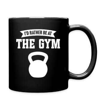 I'd rather be at the gym - Full Colour Mug - black - Right