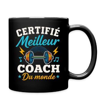 Certified Best Coach in the World - Full Colour Mug - black - Right