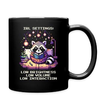 IRL : sombre, calme, peu de contacts | Introversion - Mug uni - noir - Droite