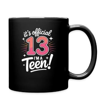 13th birthday teenager gift - Full Colour Mug - black - Right
