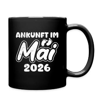 Future maman ARRIVANT EN MAI 2026 Drôle - Mug uni - noir - Droite