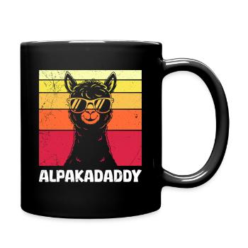 Futur père ALPAKAPAPA Rétro Drôle - Mug uni - noir - Droite