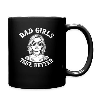 Bad Girls Taste Better Tattooed Girls B - Full Colour Mug - black - Right