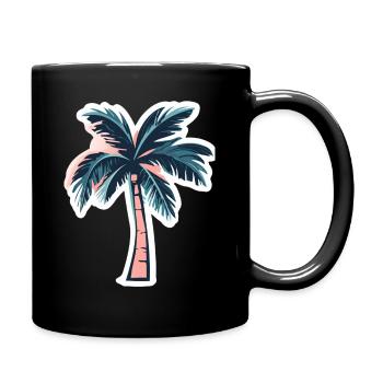 Palm tree - Full Colour Mug - black - Right