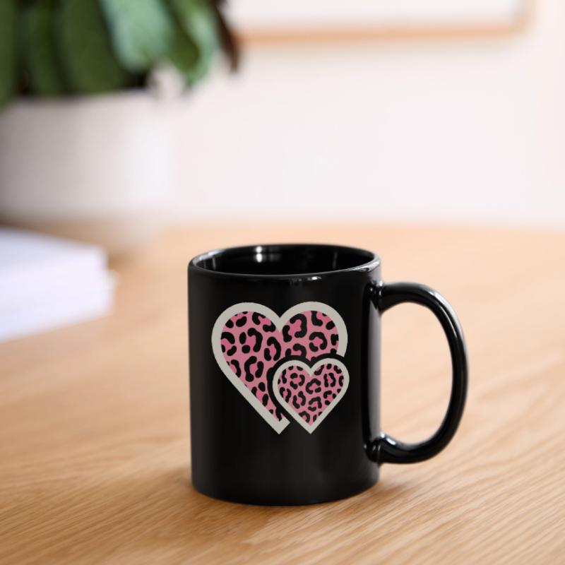 Leopard design with pink pattern Full Colour Mug