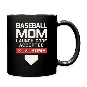 Boy Mom Baseball Proter Sohn Homerun Travel Team - Tasse einfarbig - Schwarz - Rechts