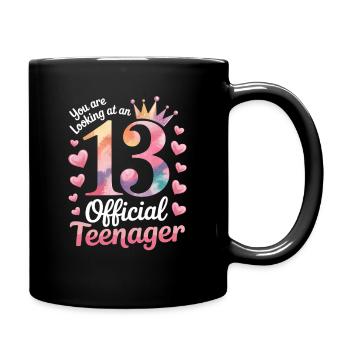 13th birthday teenager gift - Full Colour Mug - black - Right