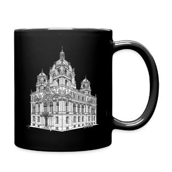 Historic Baroque building illustration - Full Colour Mug - black - Right