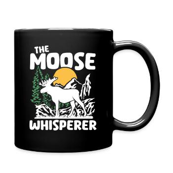 Moose Nature Silhouette Design - Tasse einfarbig - Schwarz - Rechts