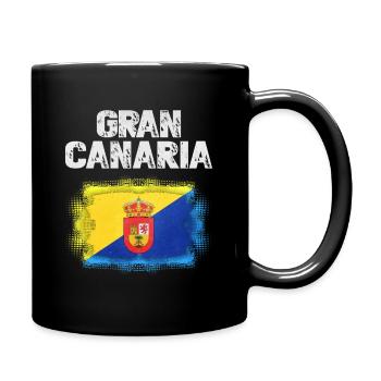 Gran Canaria Flag Design - Tasse einfarbig - Schwarz - Rechts